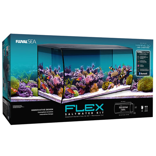 FLUVAL SEA FLEX SALTWATER AQUARIUM KIT - 123 L (32.5 US GAL) - BLACK