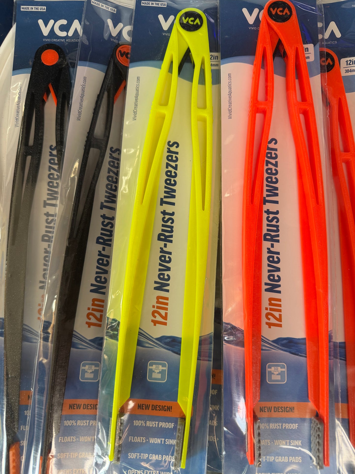 Coral Tweezers Never-Rust Neon Yellow or Orange, new