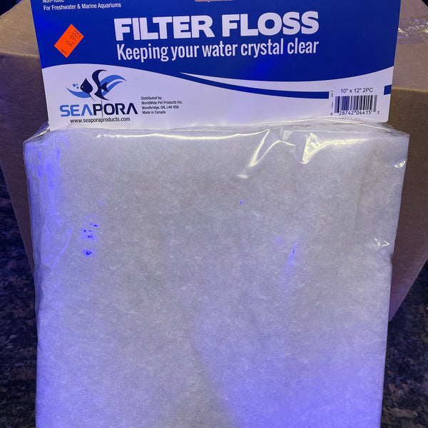 Seapora Filter Floss 10x12 qty2 Aqua Dreams