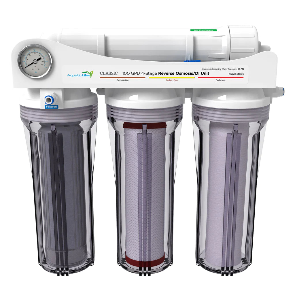 Aquatic Life 100 GPD 4-Stage Reverse Osmosis/Deionization System