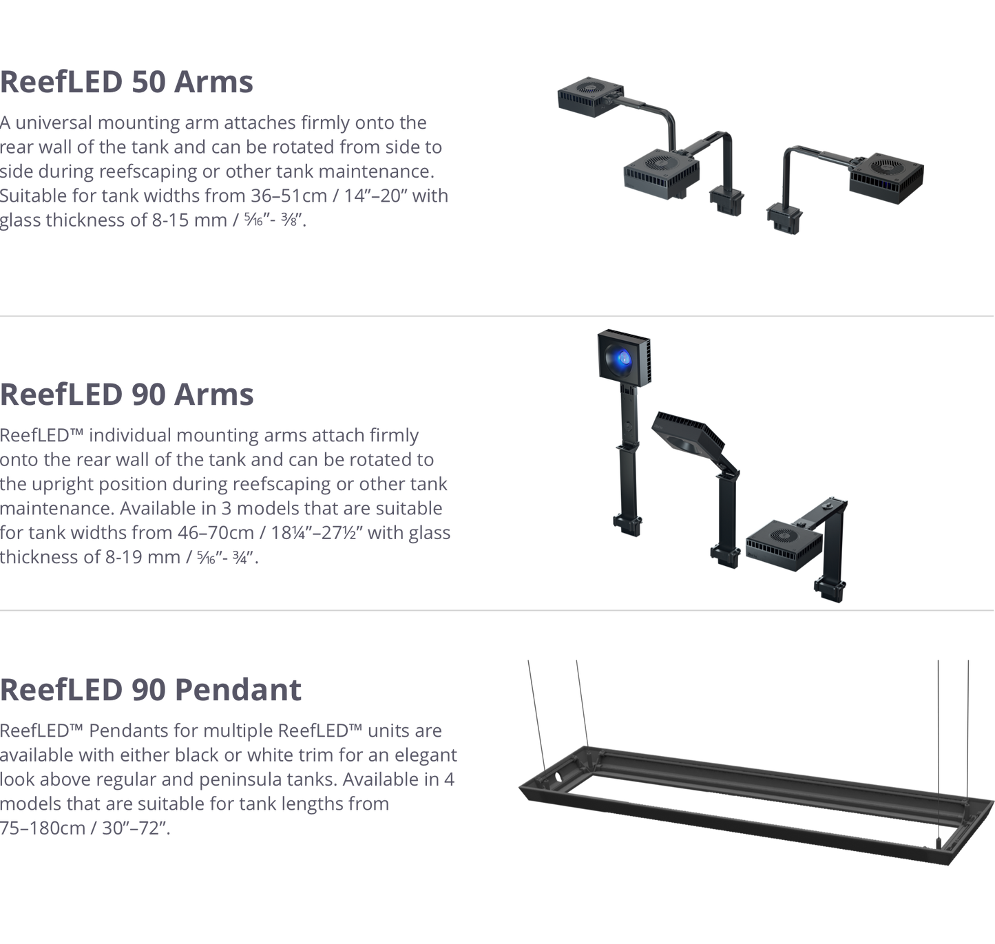 Red Sea ReefLED UNIVERSAL MOUNTING ARMS