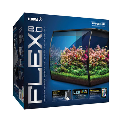 Fluval Flex 2.0 Freshwater Aquarium Kit 9 Gallon
