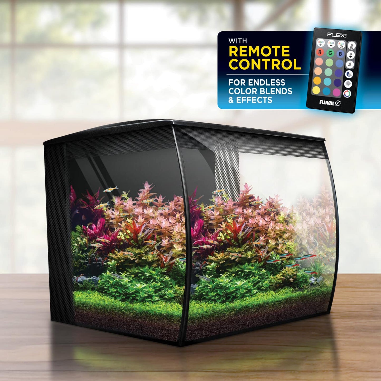 Fluval Flex 2.0 Freshwater Aquarium Kit 9 Gallon