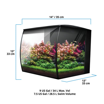 Fluval Flex 2.0 Freshwater Aquarium Kit 9 Gallon